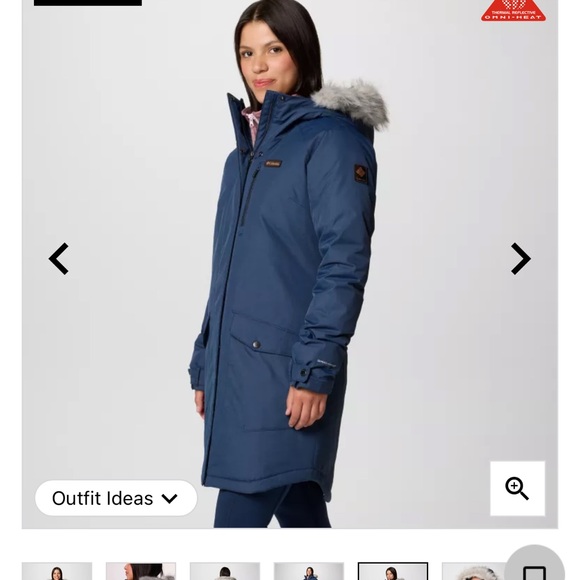 Columbia Women’s Suttle mountain navy long insulated jacket size 2X - Picture 5 of 13